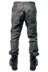 2502-PT07 Coating Crush Stretch Twill Pants / STD_Charcoal