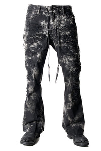 2502-PT17 Disharged Stretch Twill Flare Pants / STD