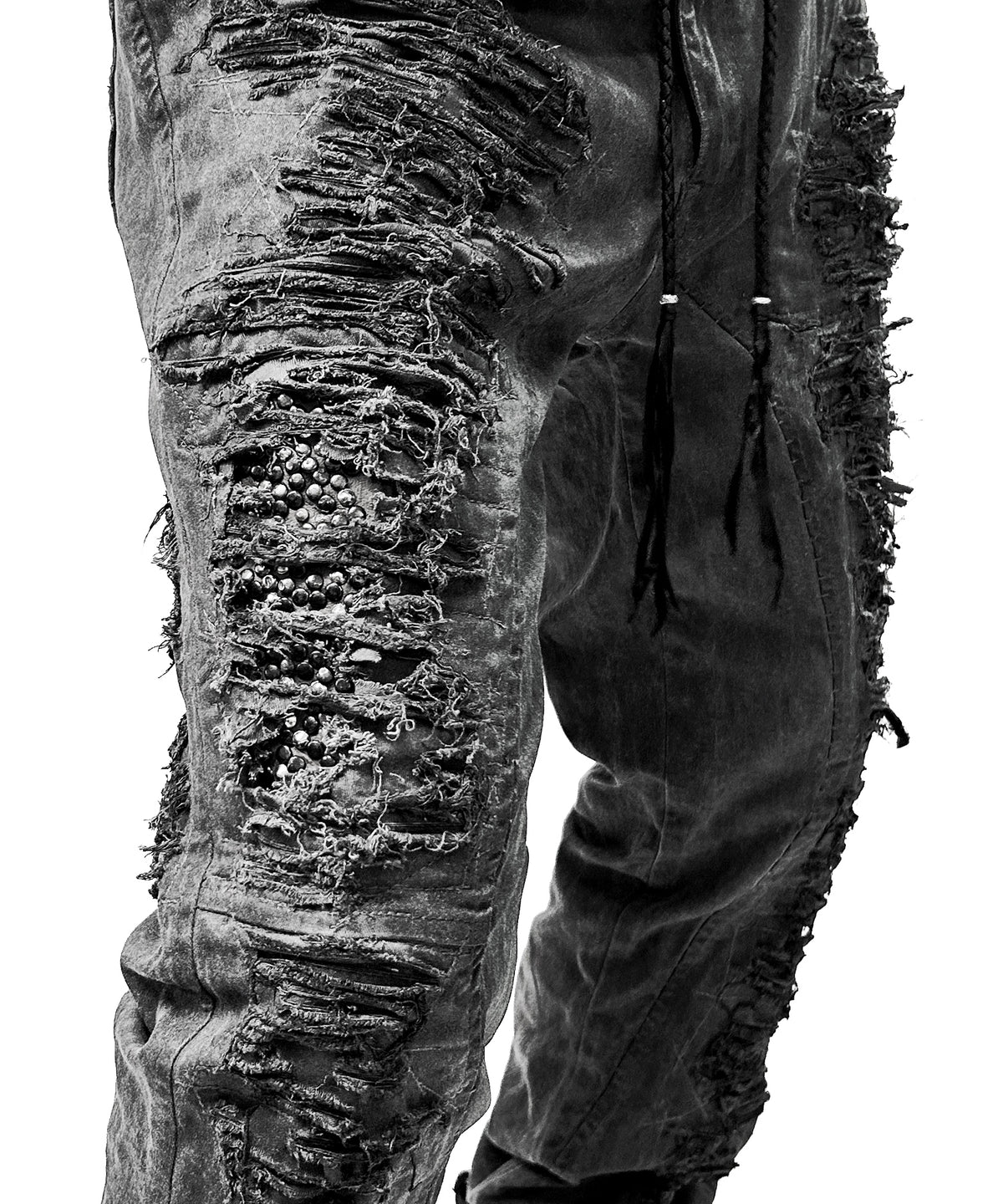 2502-PT07 Coating Crush Stretch Twill Pants / STD_Charcoal