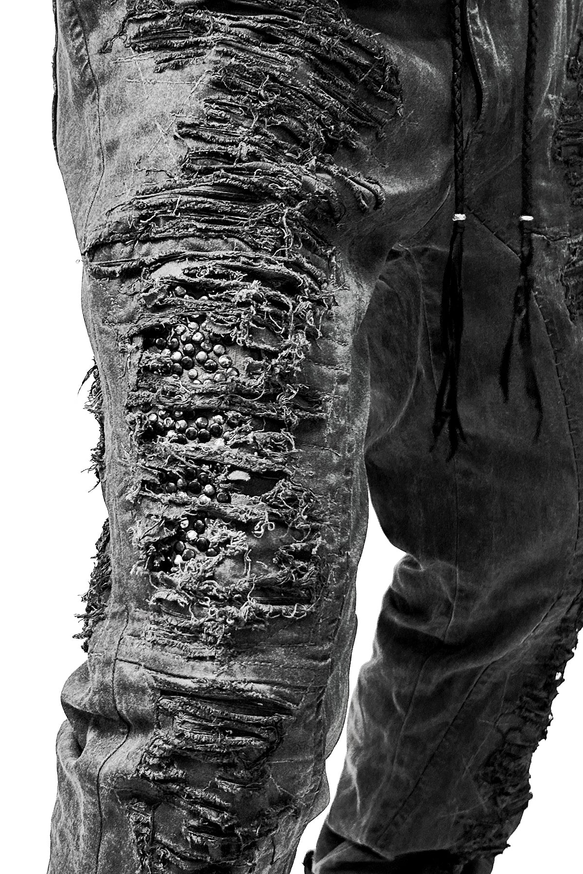 2502-PT07 Coating Crush Stretch Twill Pants / STD_Charcoal