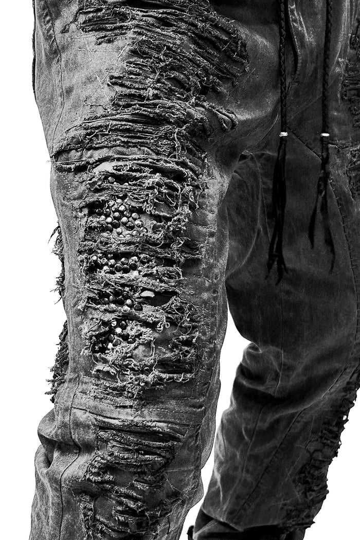 2502-PT07 Coating Crush Stretch Twill Pants / STD_Charcoal