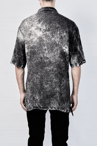 2101-SH04D Powder Storm Rayon Slim Shirt - Black