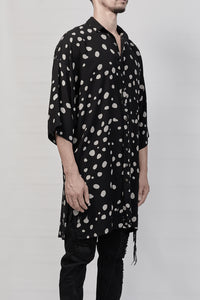 2101-SH08 Polka Dot Lazy Shirt - Black