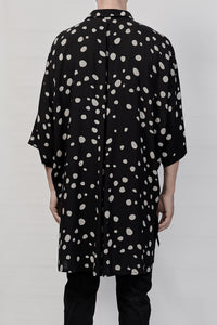2101-SH08 Polka Dot Lazy Shirt - Black