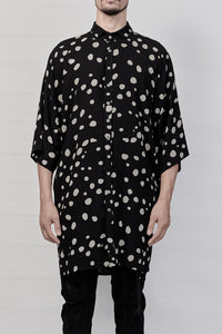 2101-SH08 Polka Dot Lazy Shirt - Black