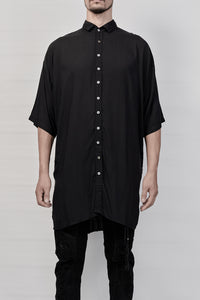 1901-SH03B Tesla Rayon Lazy Shirt 01 - Black
