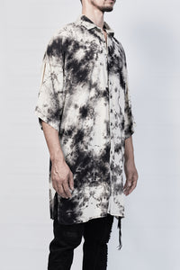 2101-SH06 Tie Dye Lazy Shirt - Black