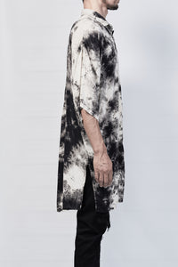 2101-SH06 Tie Dye Lazy Shirt - Black