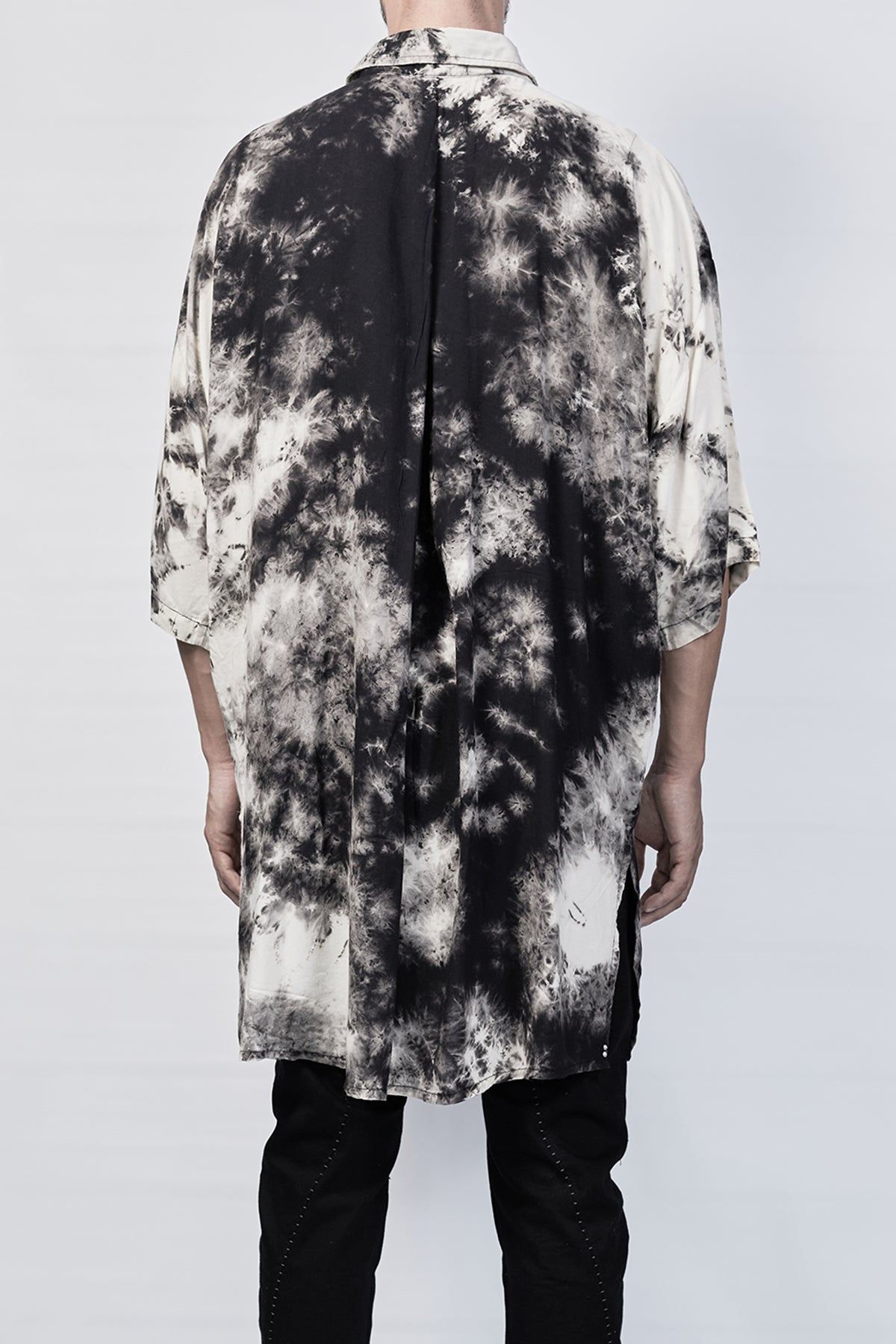 2101-SH06 Tie Dye Lazy Shirt - Black