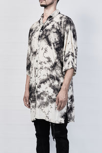 2101-SH06 Tie Dye Lazy Shirt - Black