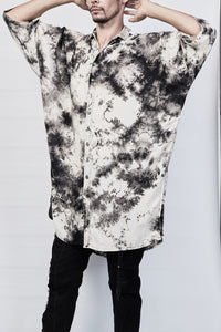 2101-SH06 Tie Dye Lazy Shirt - Black