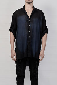 1901-SH01C Over Dye Crepe Shirt - Navy