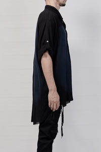 1901-SH01C Over Dye Crepe Shirt - Navy