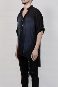 1901-SH01C Over Dye Crepe Shirt - Navy