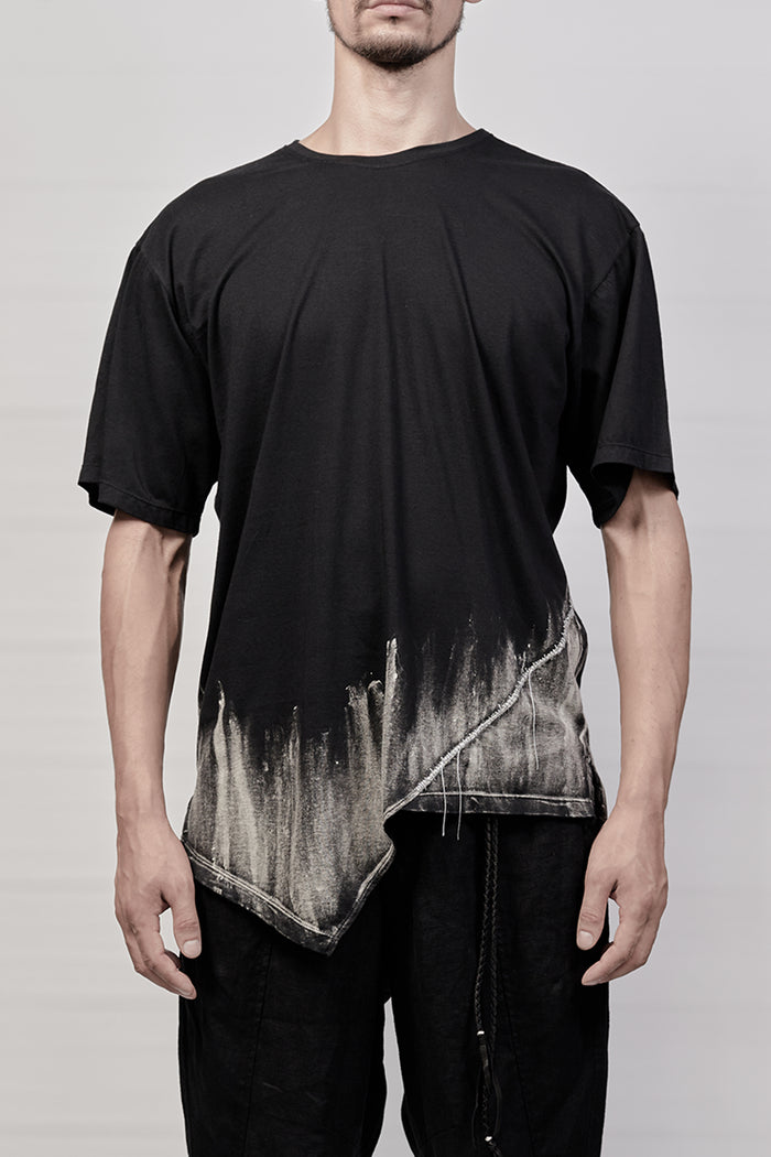 2201-CT01B/SS Discharged Hand Stitched Slash Cut / SS - Black