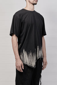 2201-CT01B/SS Discharged Hand Stitched Slash Cut / SS - Black