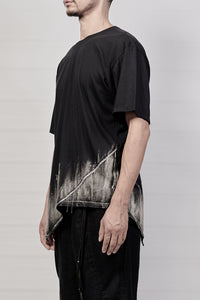 2201-CT01B/SS Discharged Hand Stitched Slash Cut / SS - Black
