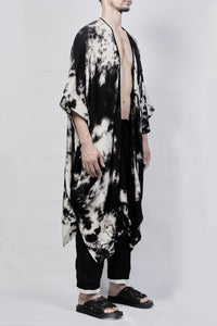 2301-GL01 Tie Dye Long Gown - Black