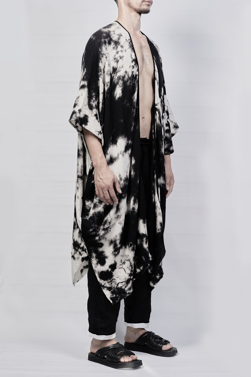 2301-GL01 Tie Dye Long Gown - Black