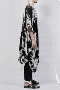 2301-GL01 Tie Dye Long Gown - Black