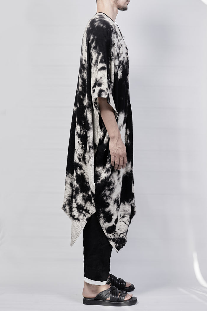 2301-GL01 Tie Dye Long Gown - Black