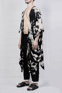 2301-GL01 Tie Dye Long Gown - Black