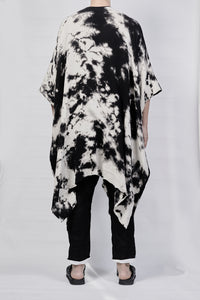 2301-GL01 Tie Dye Long Gown - Black