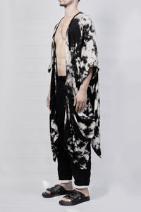 2301-GL01 Tie Dye Long Gown - Black