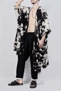 2301-GL01 Tie Dye Long Gown - Black