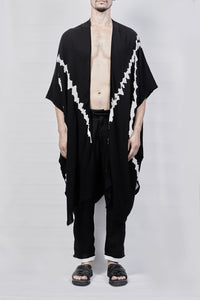 2301-GL03 Cross V Long Gown - Black