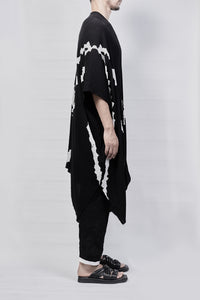 2301-GL03 Cross V Long Gown - Black