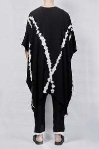 2301-GL03 Cross V Long Gown - Black