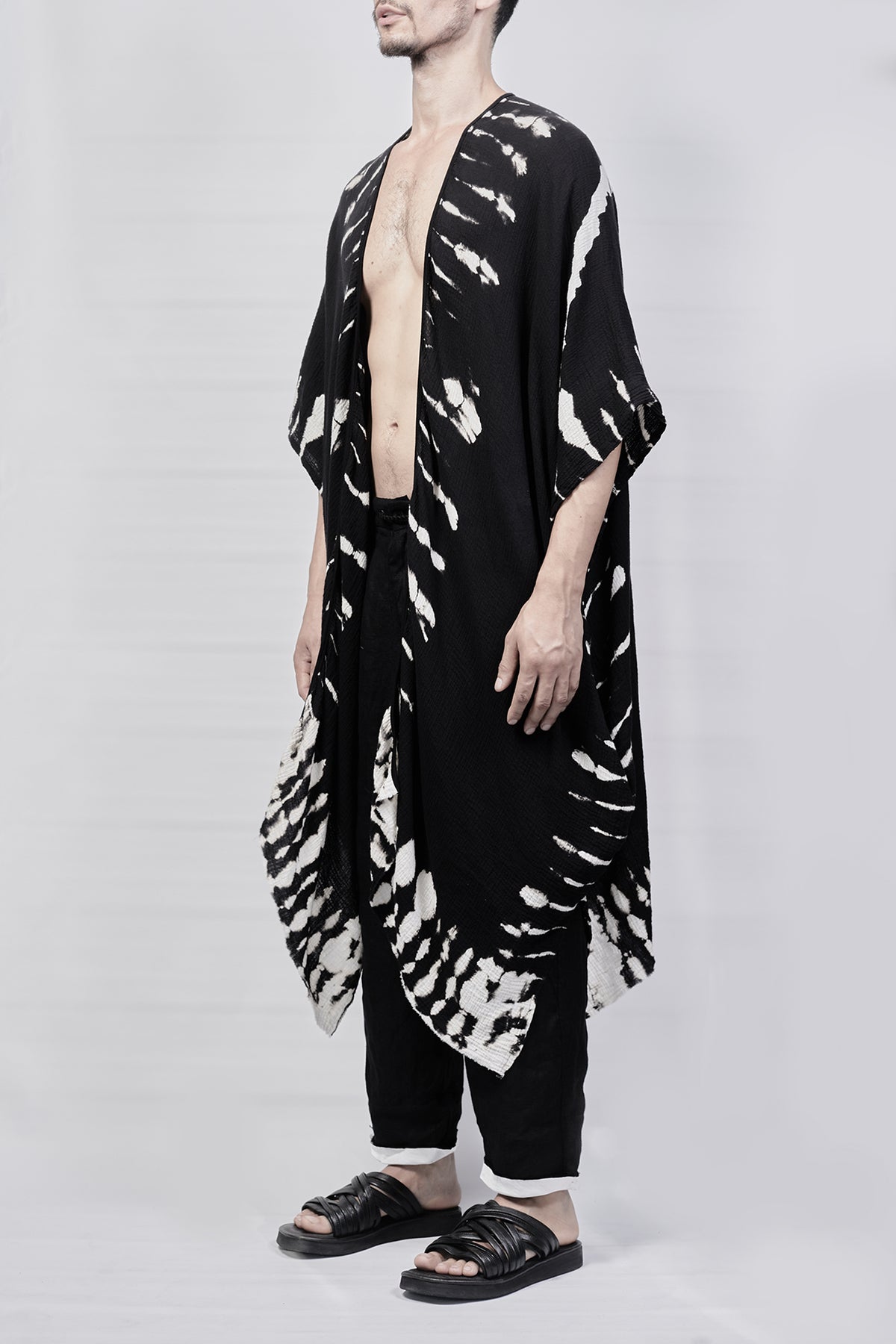 2301-GL04 Cross X Long Gown - Black