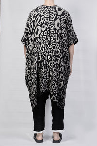 2301-GL06 Leopard Long Gown - Black