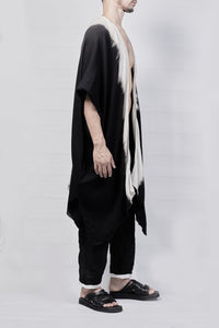 2301-GL07 Black Shadow Long Gown - Black