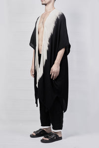2301-GL07 Black Shadow Long Gown - Black