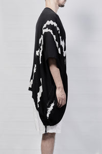 2301-GS03 Cross V Short Gown - Black