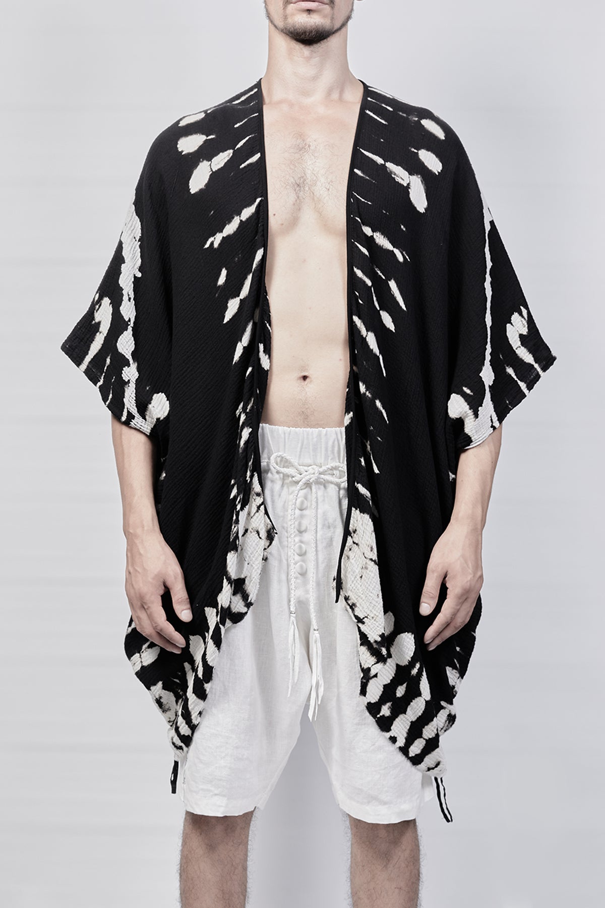 2301-GS04 Cross X Short Gown - Black