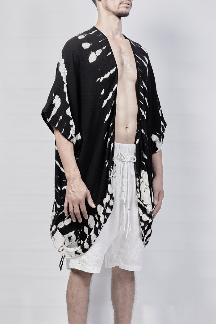 2301-GS04 Cross X Short Gown - Black
