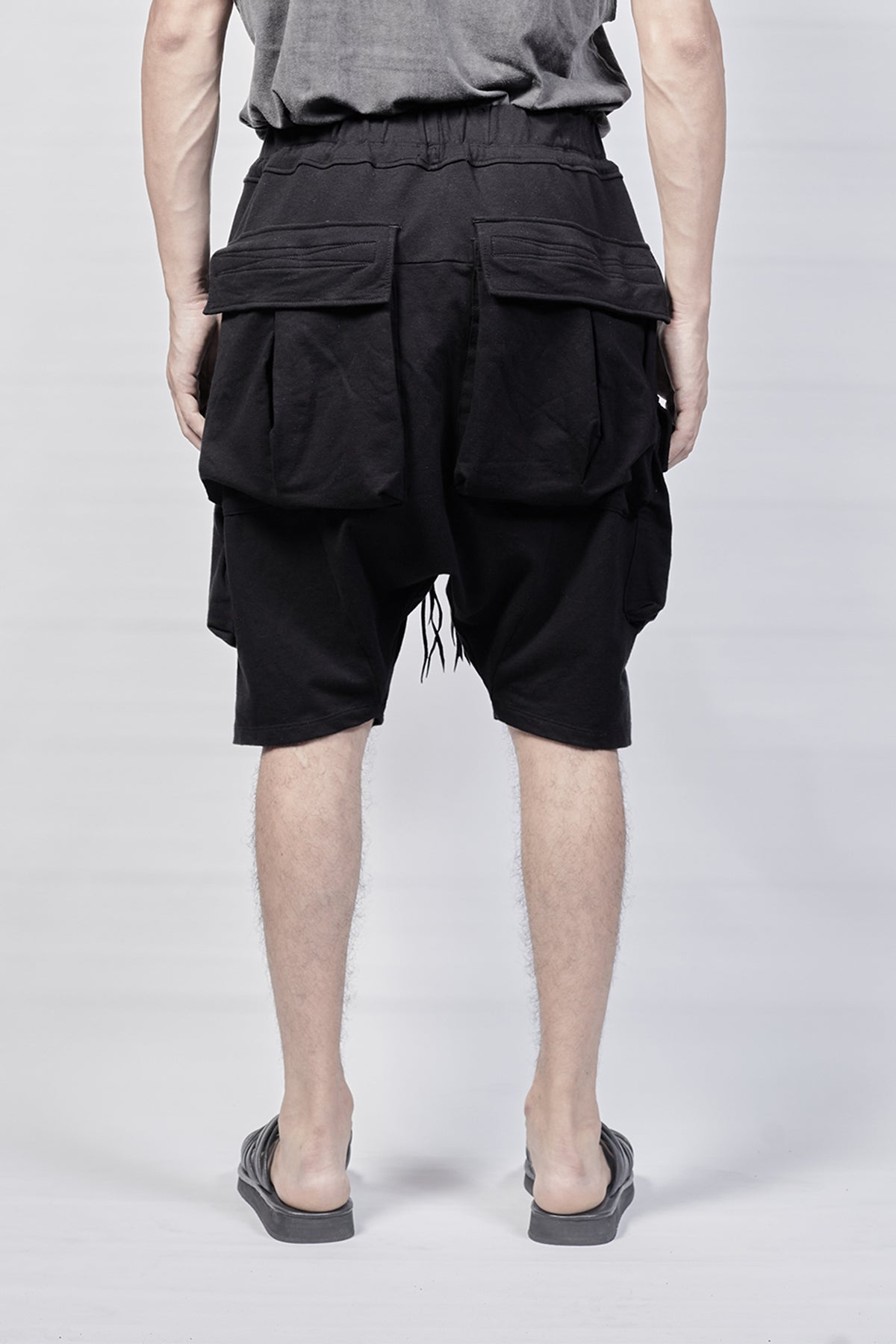 2301-PT07/DN Stretch Sweat Cargo Short - Black