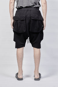 2301-PT07/DN Stretch Sweat Cargo Short - Black