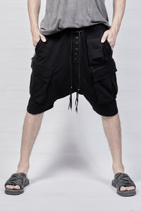 2301-PT07/DN Stretch Sweat Cargo Short - Black
