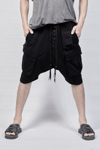 2301-PT07/DN Stretch Sweat Cargo Short - Black