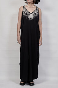 2301-CT06 Double Pocket Magnolia Flower OP - Black