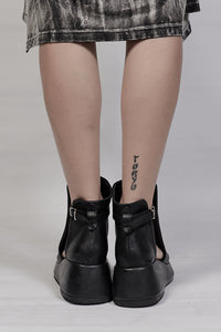 2002-BO02B Summer Boots 02 - Black