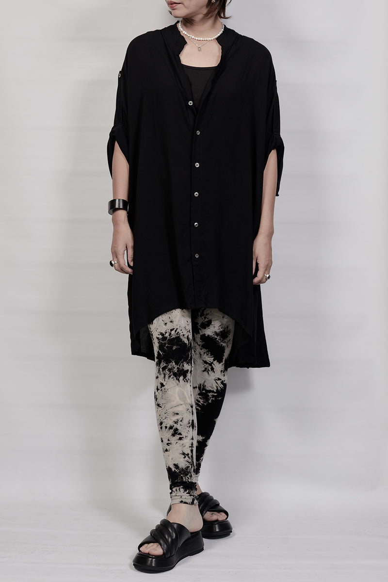2301-SH03 Long Shirt - Black