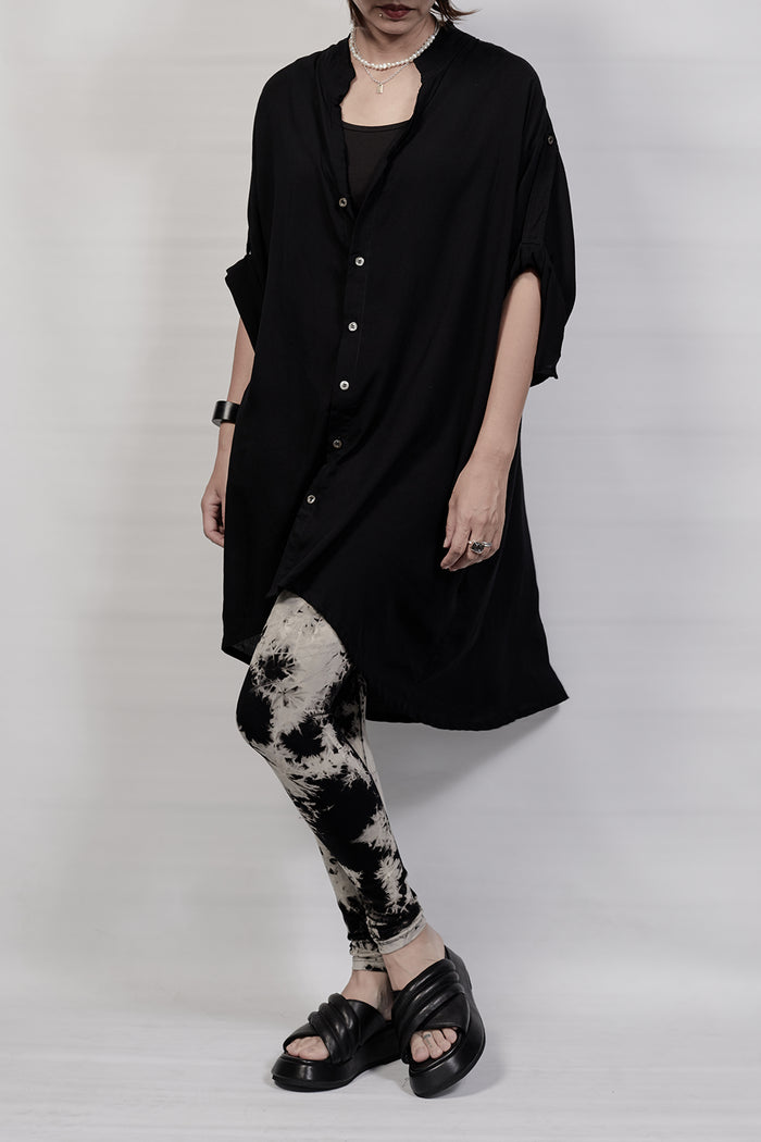 2301-SH03 Long Shirt - Black