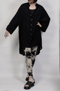 2301-SH03 Long Shirt - Black