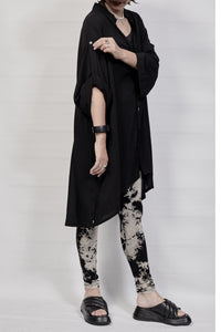 2301-SH03 Long Shirt - Black