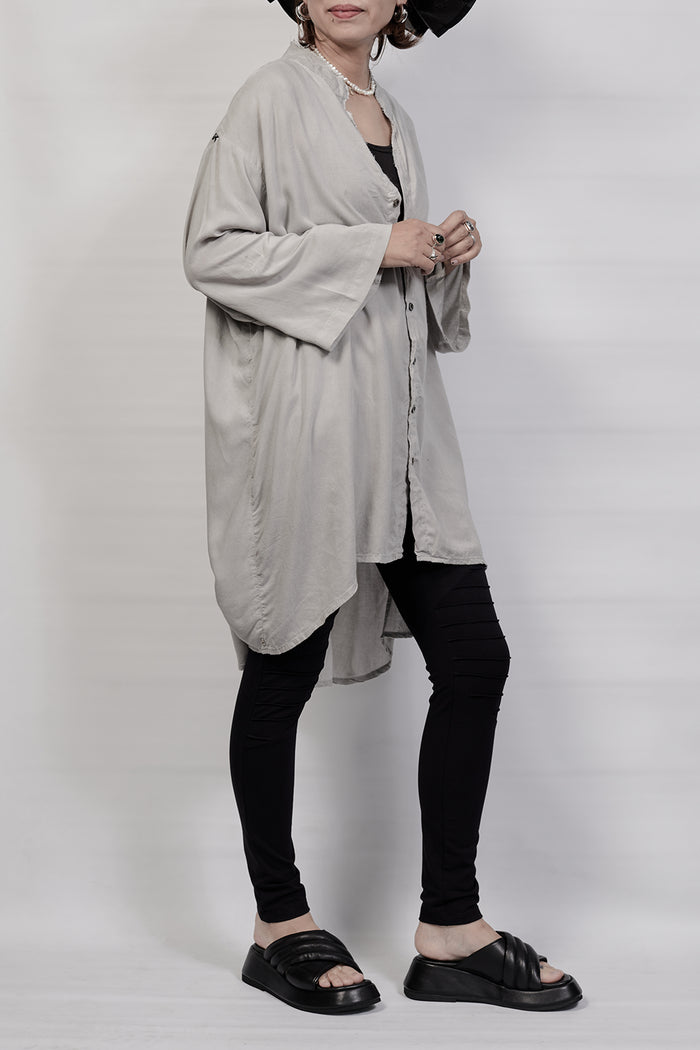 2301-SH03 Long Shirt - Charcoal